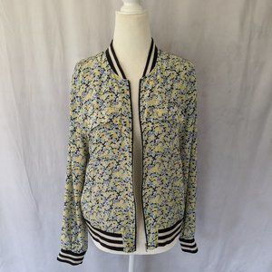 Silk Equipment Abbot Flower Print Bomber Jacket